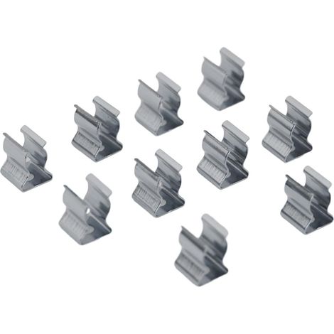 Pince ressort, 10 pièces, 6mm, acier manganèse/acier ressort (1/5)