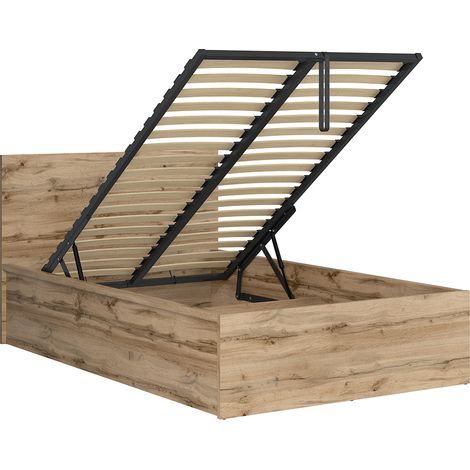 Bett mit Bettkasten 120x200cm Holzoptik