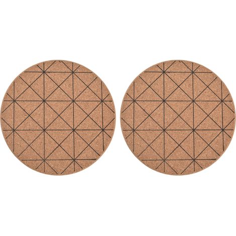 2-teiliges Set dicker Korkuntersetzer im rustikalen Stil – sicheres und praktisches Design für die Küchendekoration (1/5)