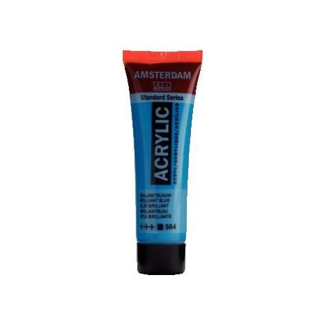 Peinture acrylique en tube - Bleu brillant - 564 - Amsterdam - 20ml (1/2)
