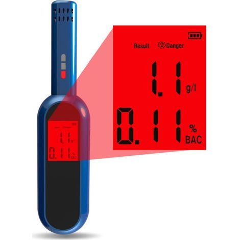 bleu Détecteur d'alcool portable, bâtonnet d'alcool, test d'alcoolémie (1/5)