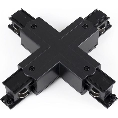 Unión Rígida En X Para Carril Trifásico De Superficie - GEN2 - Negro (1/5)