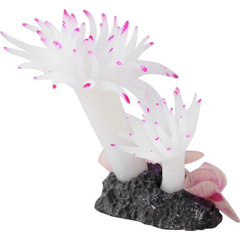 Socle en silicone blanc pour aquarium, base en béton, imitation corail. Décoration végétale. (1/5)