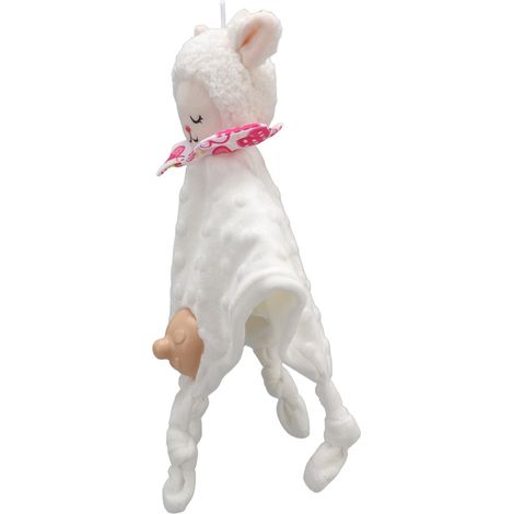 Couverture émotionnelle douce mouton avec sucette, doudou sécurité bébé +3 mois, peluche apaisante. (1/5)