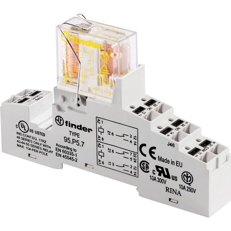 Finder 48.P2.9.024.1057M Koppelrelais 24 V/DC 8 A 2 Wechsler  1 St.