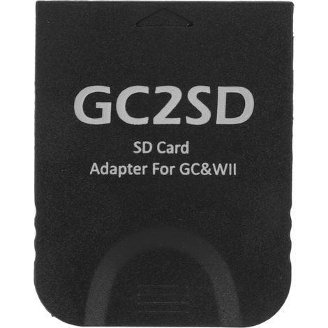 Lecteur de carte SD portable pour Wii et GC, adaptateur de stockage professionnel plug-and-play, noir. (1/5)
