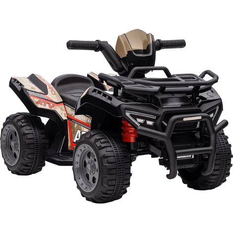 Kids Ride-on Four Wheeler ATV Car with Music for 18-36 months Black (1/5)