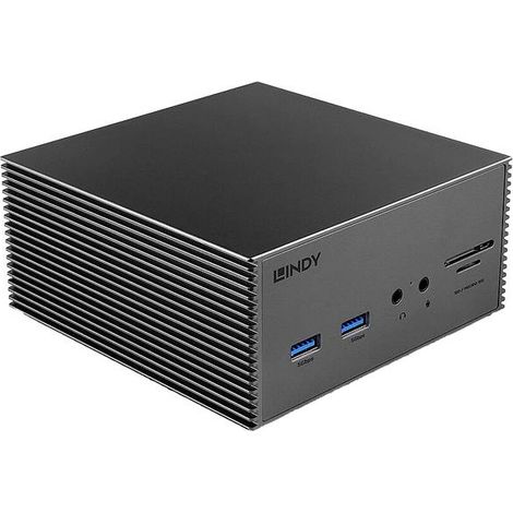 Lindy 43378 replicatore di porte e docking station per laptop Cablato USB 3.2 Gen 2 [3.1 Gen 2] Type-C Grigio (DST-PRO 101 USB C LAPTOP DOCKIN - MIT 4K-UNTERSTTZUNG UND 100W-NET)