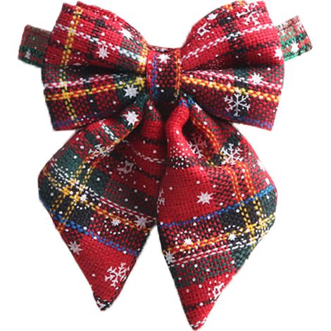 Collier De Noël - Pour Chien Chat - Tissu Polyester Avec Ruban Festif - Réglable Jusqu'à 35 cm - 1 Pièce (1/5)