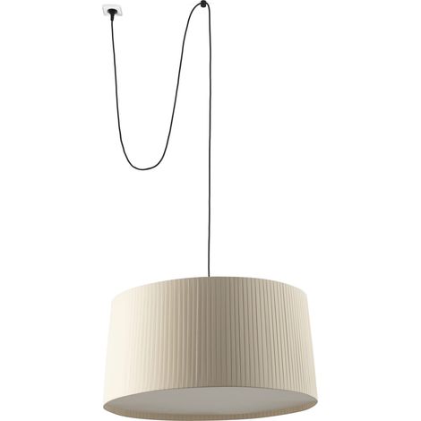 Faro Samba Lampada a sospensione cilindrica da soffitto nera, beige 3x E27