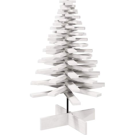 Weihnachtsbaum zum Schmücken Weiß 100 cm Massivholz Kiefer vidaXL
