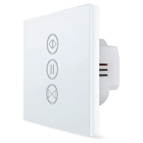 Interrupteur Volet Roulant Connecté, Ouverture Réglable, Commutateur Stores Rideau WiFi, Compatible avec Alexa Google Home pour Commande Vocale, Minuterie Intelligent Moteur Mural (1/5)