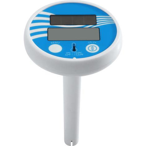 Thermomètre solaire flottant pour piscine, spa et bassin à poissons. Thermomètre numérique pour l'eau chaude, idéal pour baignoire, bassin et aquarium. (1/2)