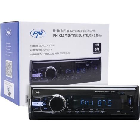 Lecteur MP3 Radio de Voiture - PNI - 1 DIN - 4 x 45 W - Bluetooth - USB/AUX/RCA (1/4)