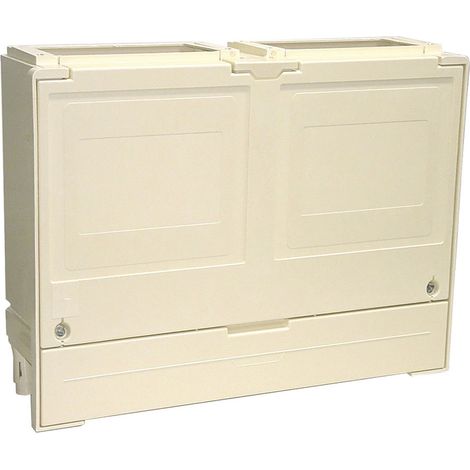 Michaud – Socle double S20 – Cuve avec plinthe inférieure démontable – Panneau interchangeable avec vis à tête triangulaire – Platine compteur électrique