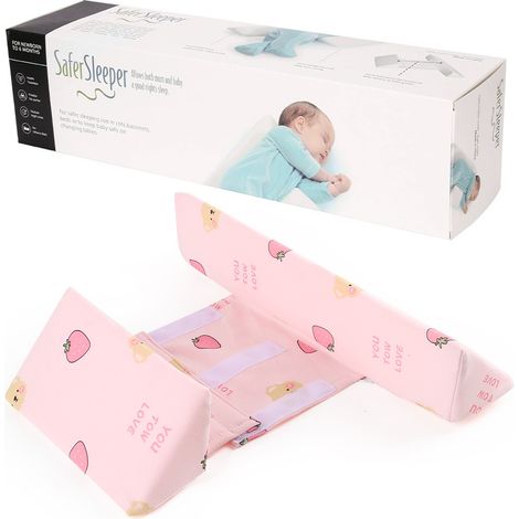Coussin de soutien pour bébé réglable, tissu en fibre de bambou respirant, coussin de soutien en mousse douce en forme de coin, housse amovible et lavable, tapis léger, portable et confortable
