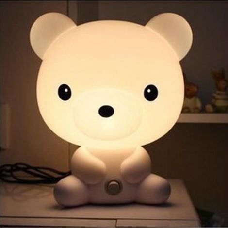 Warmweißes Bären-Nachtlicht/Tischlampe für Kinder-/Babyzimmer – 25 x 20 x 18 cm (1/3)