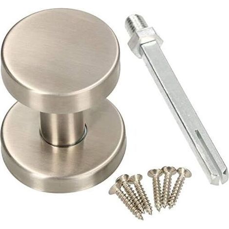 Poignée de porte en acier inoxydable - Poignée de porte non rotative - Rosace mate (1/5)