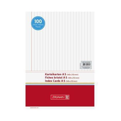 BRUNNEN Fiche 102250100 DIN A5 ligné ws 100 pcs/paquet