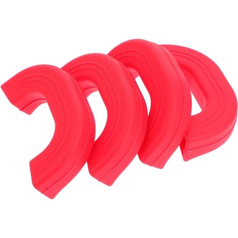 Manchons de Casserole en Silicone Rouge 4 Pcs, Housses Isolantes Anti-Chaleur pour Poignées de Poêle, Protection Thermique pour Hôtel et Restaurant (1/5)