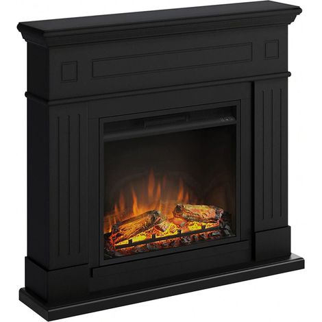Camino Elettrico con Cornice in Legno Nero Tagu Larsen 1500w e Telecomando (1/5)