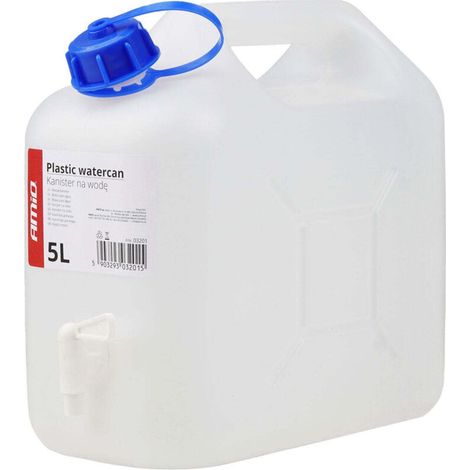 Bidon d'eau en plastique avec robinet 5L AMIO-03201 (1/4)