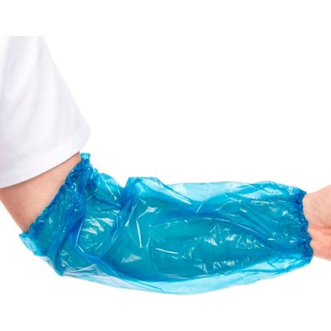 Manguito de PE azul 40x20cm, bolsa 100 unidades SAFETOP