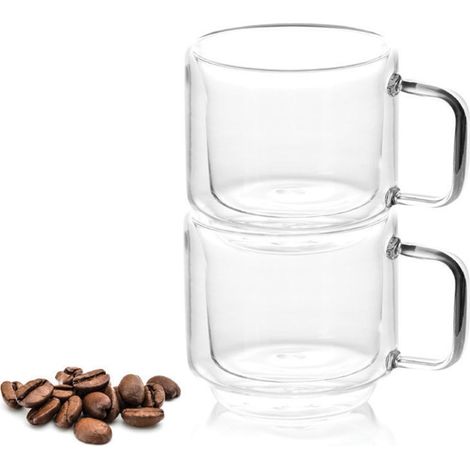 Set di 2 bicchieri sven 120 ml trasparenti duka