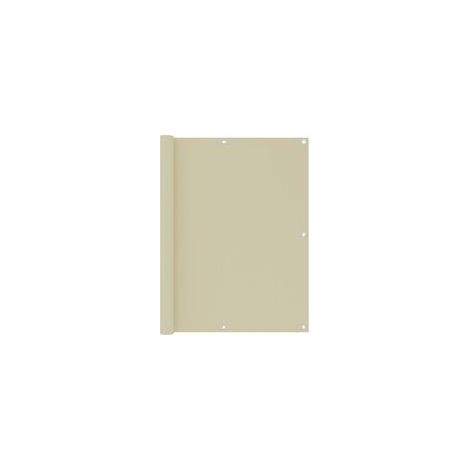 Biombo para balcón, color crema, 120 x 600 cm, tela Oxford - Crezuo (1/4)