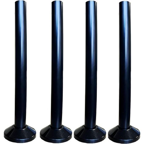 4 Paar schwarze Kunststoff-Heizkörperrohrabdeckungen, 16 mm x 200 mm, Zentralheizungsrohrabdeckungen, Heizkörperzubehör für Gasrohre, Wandrohre
