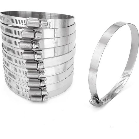 91-114mm Spannbereich 304 Edelstahl American Schneckengetriebe Schlauchschellen 10 pièces