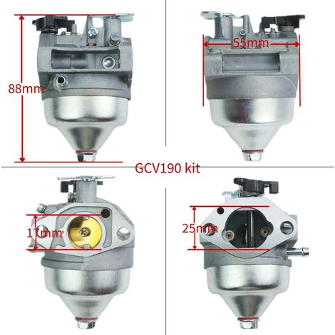 Kit carburateur GCV190 pour tondeuse à gazon avec moteur HRB217 HRX217, tondeuse à gazon, carburateur, tronçonneuse (1/4)