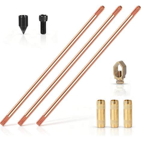 3 x 1m Piquet de Terre Cuivré φ20 Connectable (1/5)