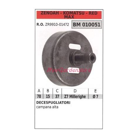 Campana frizione ZENOAH decespugliatore campana alta 010051