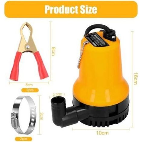 Pompe À Eau Submersible - 12 V - 50 W - 4200 L/H - Pour Étang Piscine Sous-Sol - 1 Pièce (1/4)