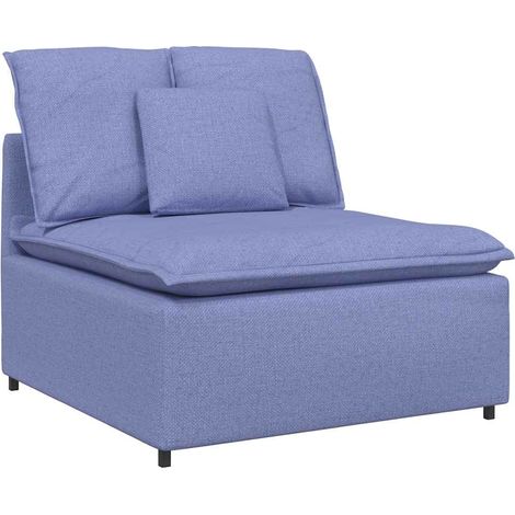 vidaXL Modulo Centrale Divano Modulare con Cuscini Blu Jeans 100 cm