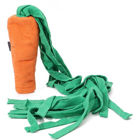 Welpen-Beißring, weiches und bequemes karottenförmiges Kauspielzeug, ideal zur Anregung des Geruchssinns und zur Massage des Zahnfleisches von Welpen und kleinen Haustieren. (1/5)