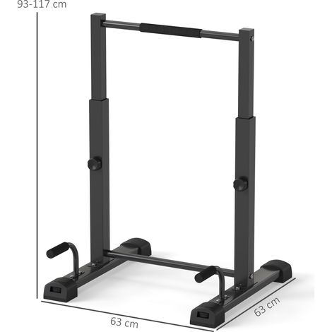 Estación de fondos ajustable 540 kg, altura 93 a 117 cm, acero negro DESVIAE (1/4)