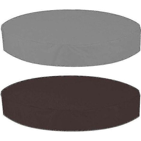 Couverture de spa ronde extérieure imperméable et anti-poussière (grise, 215 x 70 cm) (1/5)