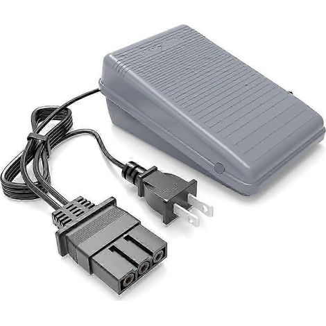 Pédale et cordon d'alimentation de rechange pour machines à coudre Brother compatibles avec Brother JX2517 LX3817 LS2125 XM2701 1034D (prise standard américaine).