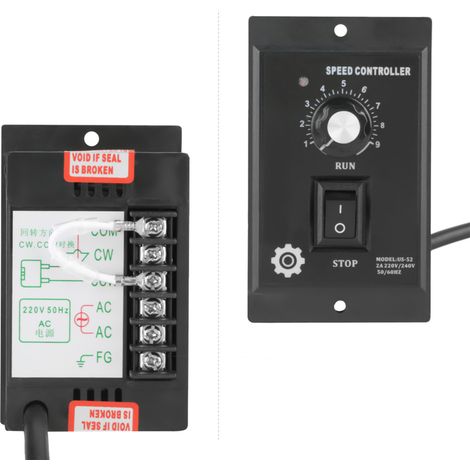 Régulateur de Vitesse Moteur 400W AC 220V avec Commande Avant/Arrière (1/5)