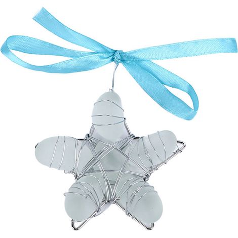 Weihnachtsbaumschmuck mit Meeresmotiv, Sternenform, mit Grußkarte (1/5)