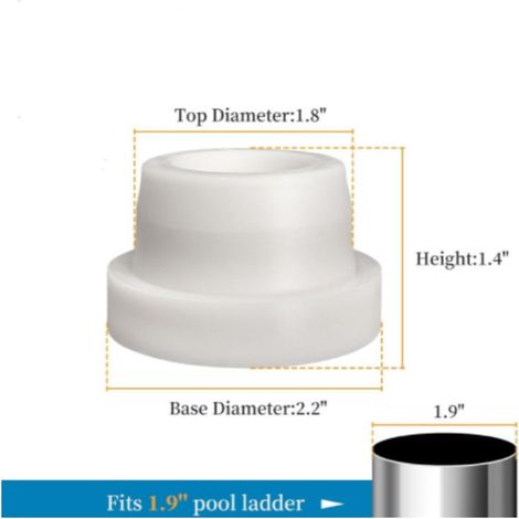Bouchon en Caoutchouc pour Échelle de Piscine 1.9 Pouce – pour Piscine Enterrée – Protection de Liner (1/4)