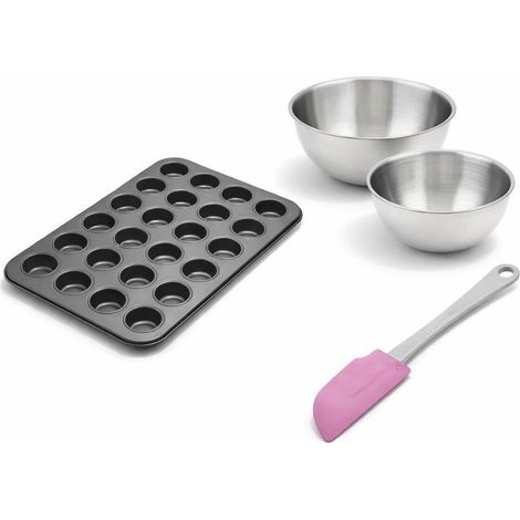 Set de 4 ustensiles de pâtisserie moule à gâteaux bol et spatule Black metallic Black mettallic Zenker Black mettallic (1/5)