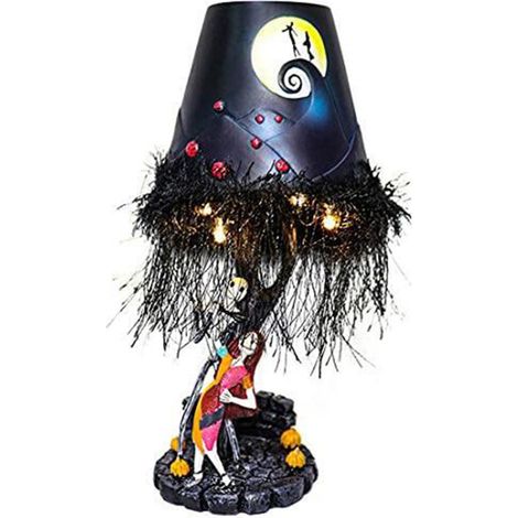 Lampe de bureau d'Halloween, illuminant les cauchemars de Noël avant l'heure, lampe de bureau décorative d'Halloween avec personnages au clair de lune. (1/5)