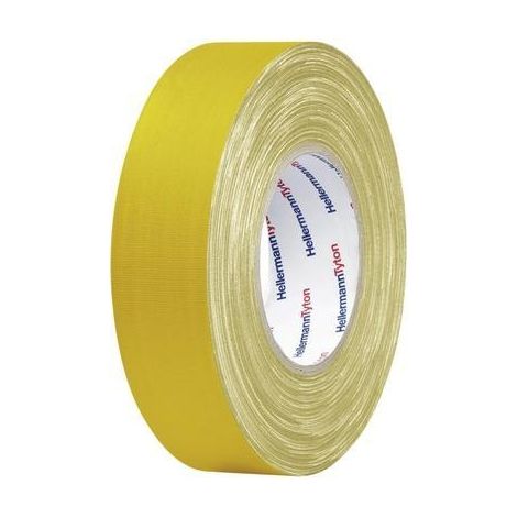 HellermannTyton HelaTape Tex cinta adhesiva textil amarilla 19 mm 10 m