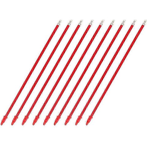 Bâtonnets d'encens rouges en plastique pour brûleur électrique, bougies décoratives de bénédiction au design élégant, lot de 9. (1/5)