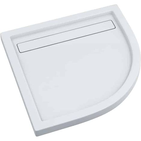 Receveur de douche en acrylique blanc - semi circulaire R55 - CAMPINOS - 90 x 90 (1/4)