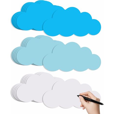 120 mehrfarbige, wolkenförmige Präsentationskarten, Moderationskarten zur Durchführung von Meetings, Schulungen, Workshops, Brainstorming und visuellen Präsentationen (1/5)