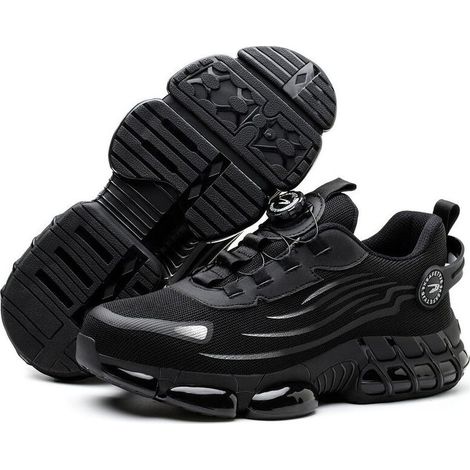 Chaussures de sécurité S3 pointure 43 légères et respirantes – Embout renforcé en acier – Semelle antidérapante avec coussin d'air